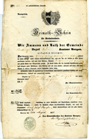 Document #9 - Swiss marriage license, 1851