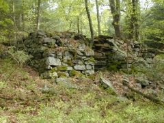Left-front view of the lime kiln